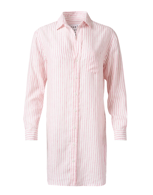 Product image - Frank & Eileen - Mary Pink Stripe Linen Shirt Dress