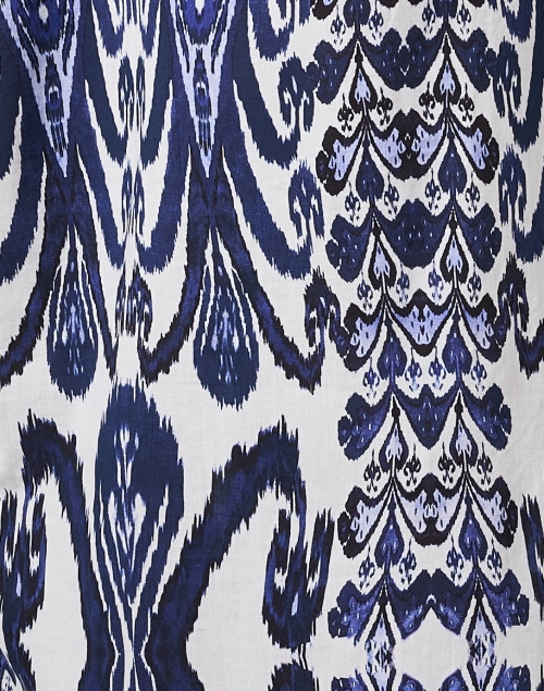 Fabric image - Ro's Garden - Telma Blue Printed Shirt Dress