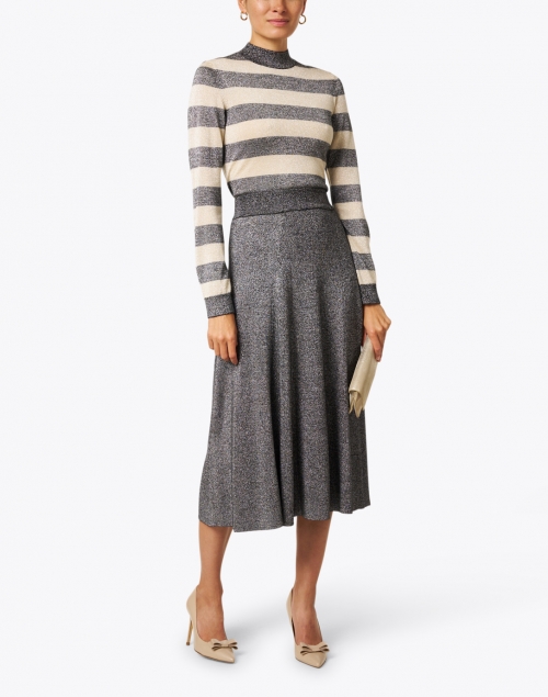 BOSS Hugo Boss - Grey Knit Midi Skirt 