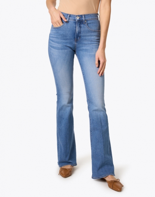 Front image - Veronica Beard - Beverly Blue High Rise Flare Stretch Jean