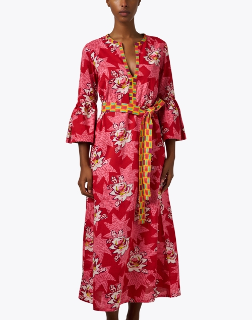 Front image - Lisa Corti - Ethesian Red Multi Print Dress