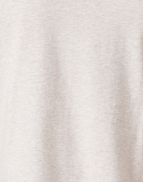 Fabric image - E.L.I. - Ivory Pima Cotton Ruched Sleeve Tee