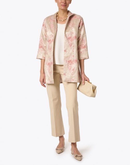 Look image - Connie Roberson - Rita Pink and Brushed Gold Printed Jacket