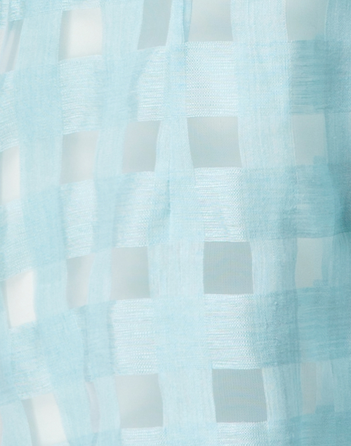 Fabric image - Connie Roberson - Rita Seafoam Sheer Plaid Linen Shirt