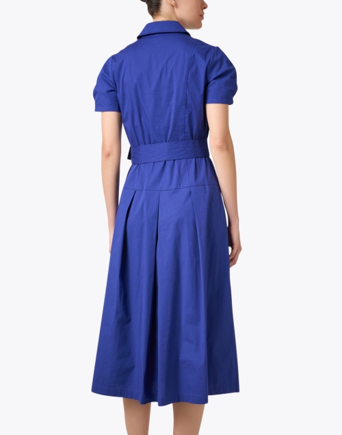Back image - Shoshanna - Melanie Blue Shirt Dress