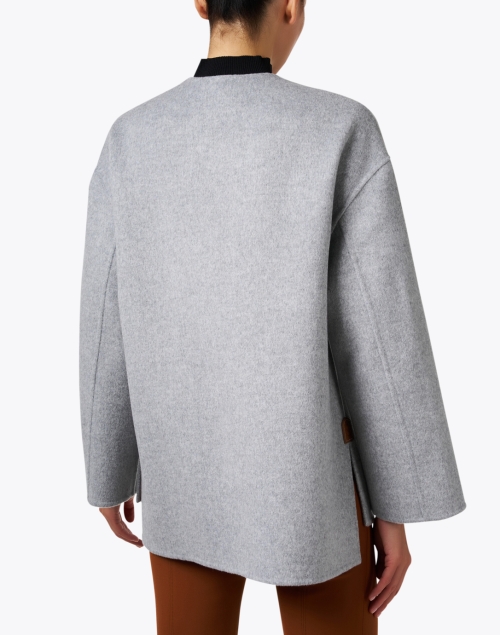 Back image - St. John - Grey Wool Cashmere Jacket