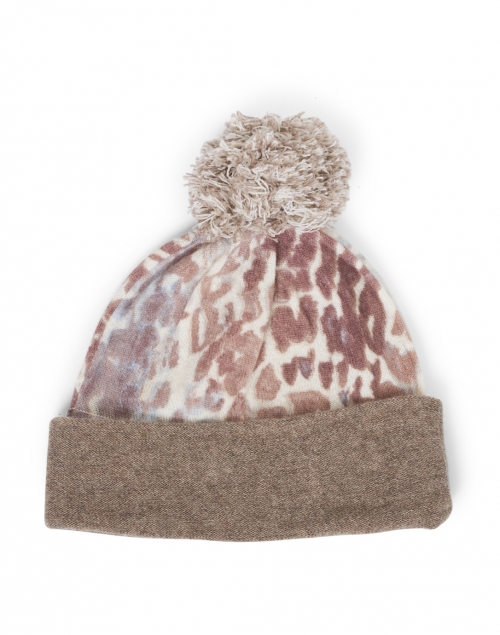 Kinross - Brown Leopard Print Cashmere Hat