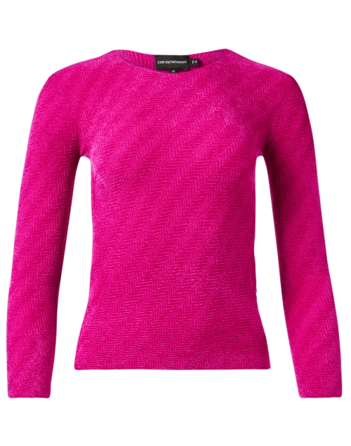 Product image - Emporio Armani - Pink Chevron Knit Sweater