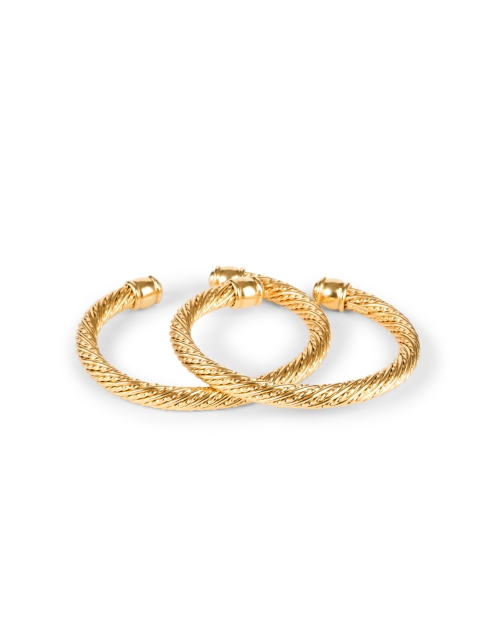 Front image - Ben-Amun - Gold Textured Bracelet Set