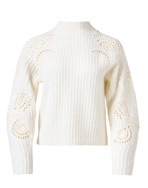 Product image - Vince - Ivory Wool Crochet Sweater