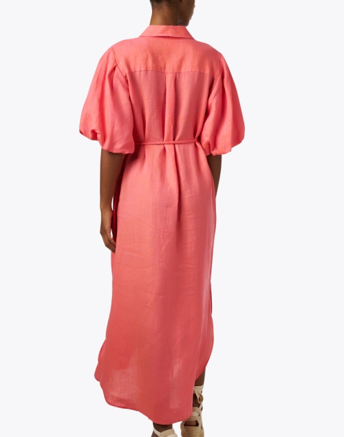 Back image - Finley - Madeline Peony Pink Linen Dress