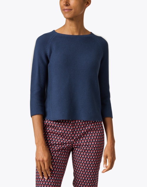 Front image - Weekend Max Mara - Addotto Midnight Blue Knit Top