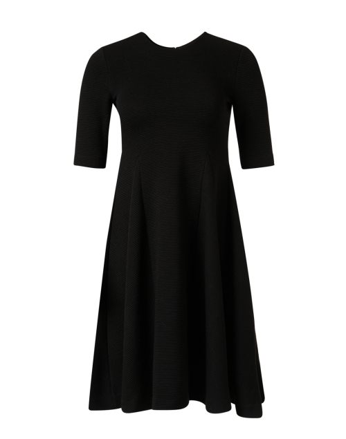 Product image - Emporio Armani - Black Ribbed Fit and Flare Dress