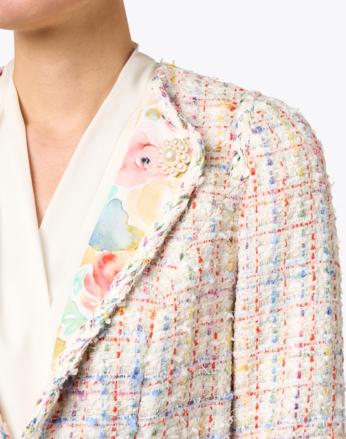 Extra_1 image - Edward Achour - Multi Tweed and Floral Jacket 