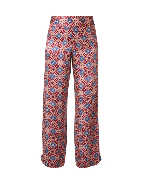 Product image - Lisa Corti - Raza Red and Blue Print Satin Pant