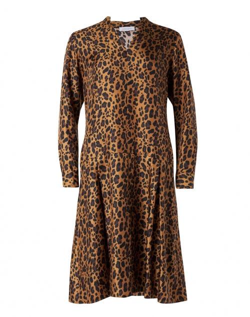 Product image - Rosso35 - Brown Animal Print Silk Twill Dress
