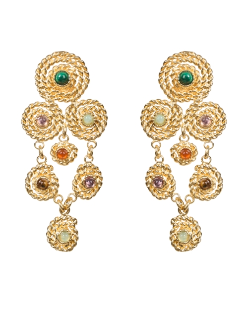 Product image - Gas Bijoux - Gold Multi-Stone Drop Earrings
