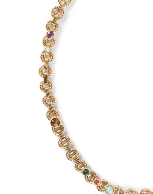 Front image - Gas Bijoux - Gold Multi-Color Link Necklace