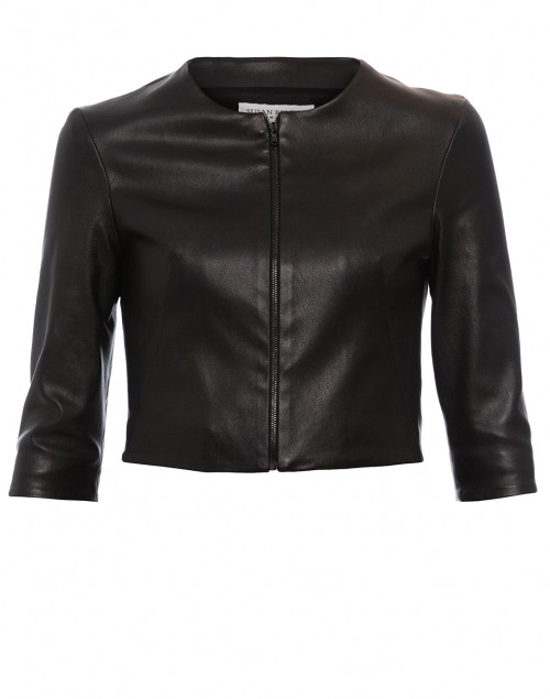 Product image - Susan Bender - Black Stretch Leather Cropped Jacket