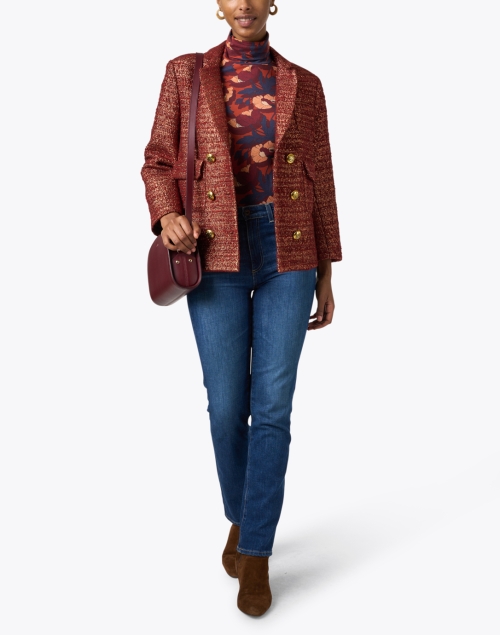 Copper Lurex and Wool Tweed Jacket