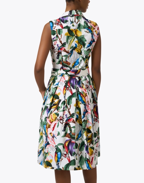 Back image - Samantha Sung - Audrey White Multi Print Dress