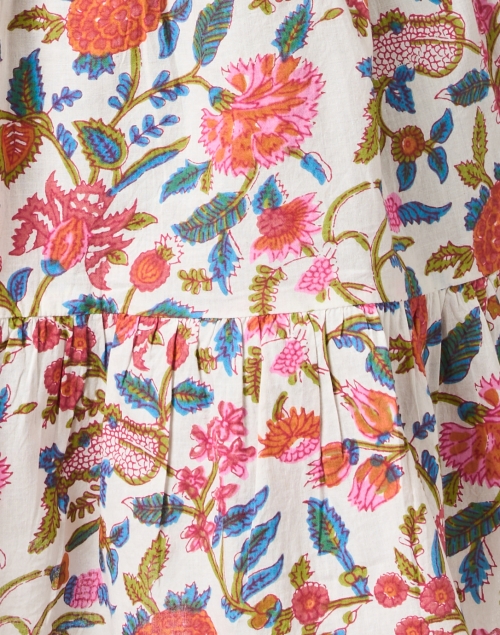 Fabric image - Pomegranate - White Multi Print Cotton Dress