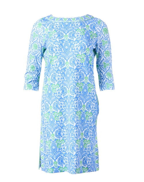 Blue and Green East India Print Dress | Gretchen Scott