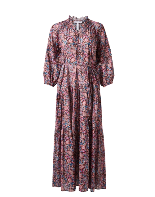 Product image - Apiece Apart - Trinidad Brown Multi Print Cotton Dress