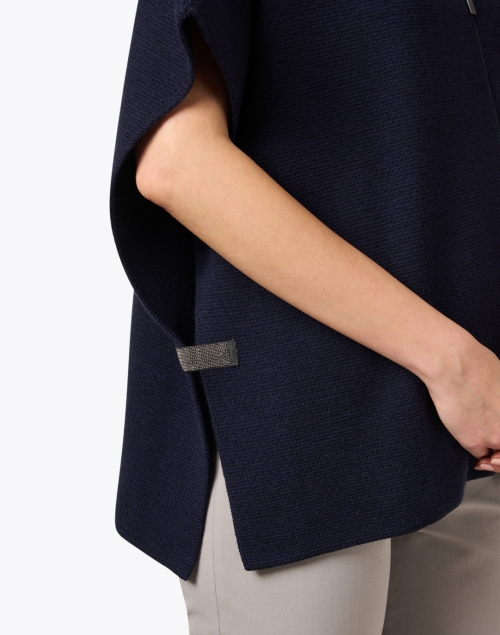 Extra_1 image - Fabiana Filippi - Dark Blue Wool Knit Jacket