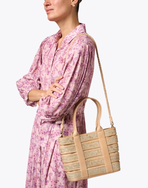 Look image - Bembien - Lucia Tan Rattan and Leather Shoulder Bag