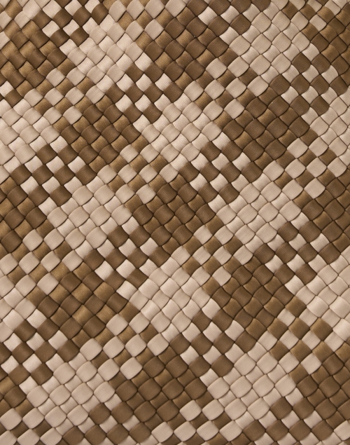 Fabric image - Naghedi - St. Barths Medium Brown Plaid Woven Handbag
