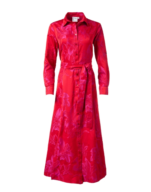 Product image - Finley - Laine Red Jacquard Print Shirt Dress