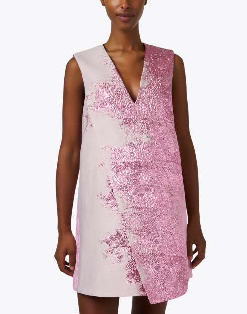 Front image - Stine Goya - Tamar Pink Jacquard Dress