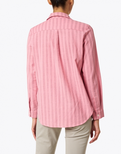 Back image - Roller Rabbit - Guy Pink Stripe Cotton Top