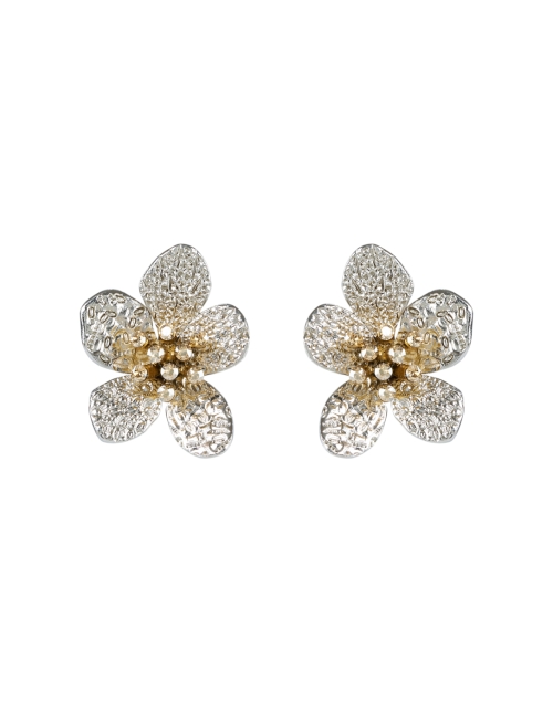 Product image - Oscar de la Renta - Silver Flower Stud Earrings 