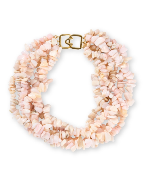 Kenneth Jay Lane Pink Stone Multi Strand Necklace
