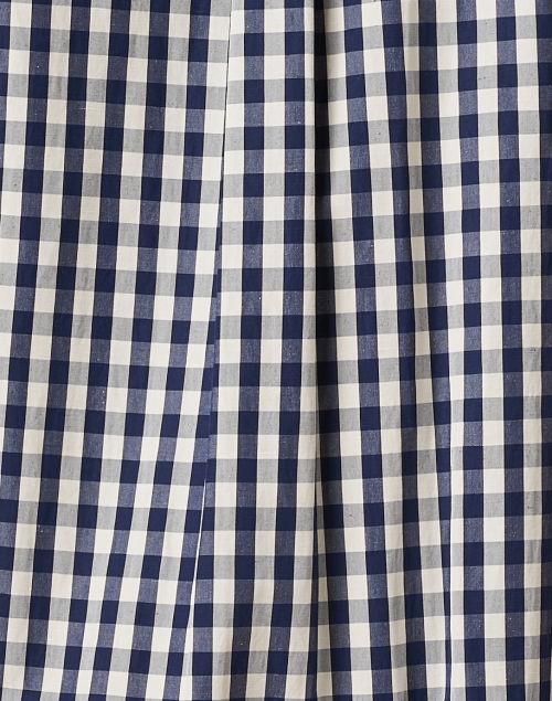 Fabric image - Lafayette 148 New York - Troy Navy Gingham Shirt Dress