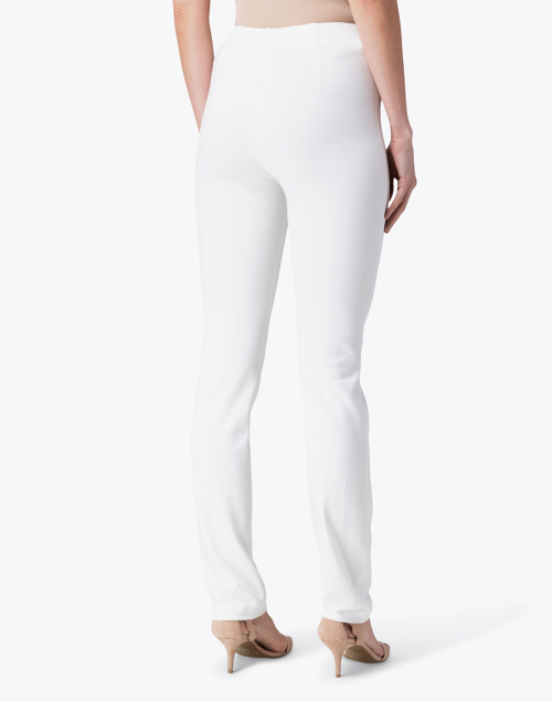 Back image - Marc Cain - White Ponte Knit Pull On Pant