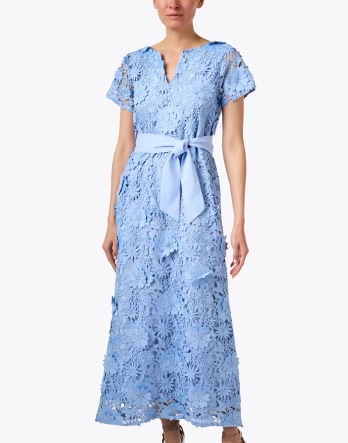 Front image - Abbey Glass - Heidi Blue Lace Dress