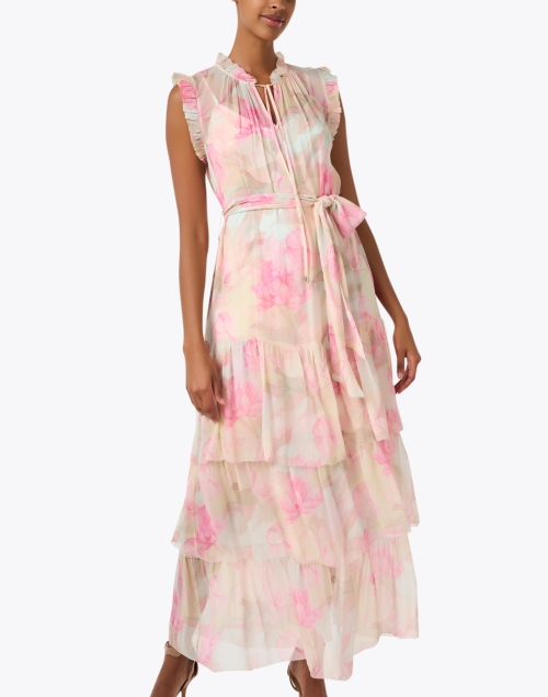 Front image - Christy Lynn - Christian Pink Print Chiffon Dress