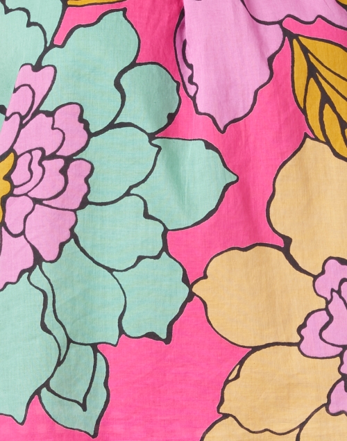 Fabric image - Banjanan - Joyful Pink Floral Print Cotton Top