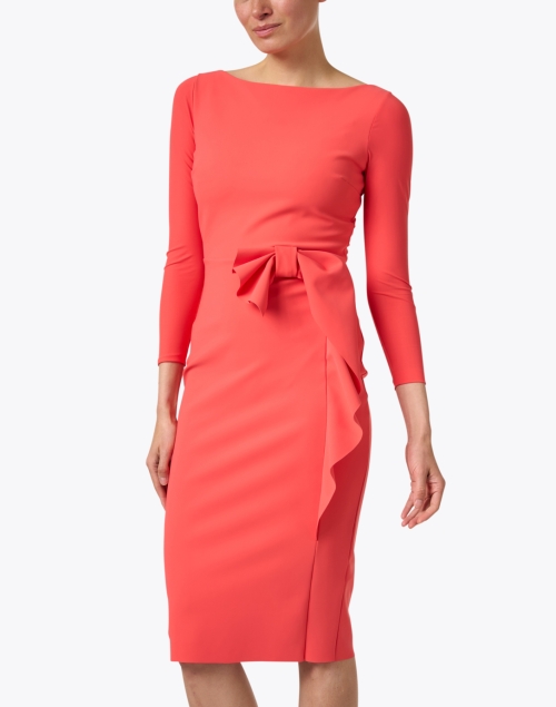 Front image - Chiara Boni La Petite Robe - Coral Stretch Jersey Dress