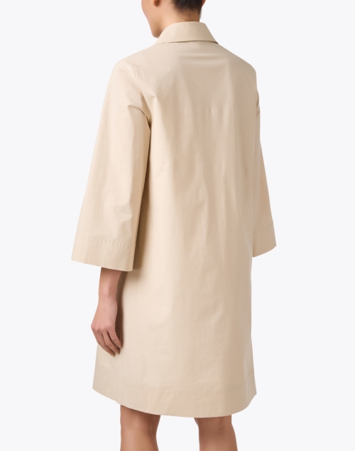 Back image - Antonelli - Tan Poplin Dress