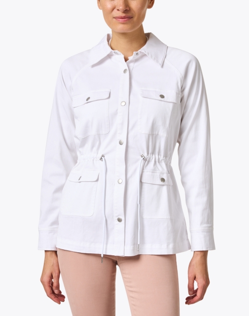 Front image - Ecru - White Utility Jacket 