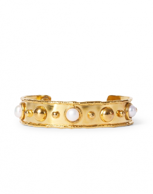 Product image - Sylvia Toledano - Pearl and Gold Studded Cuff Bracelet