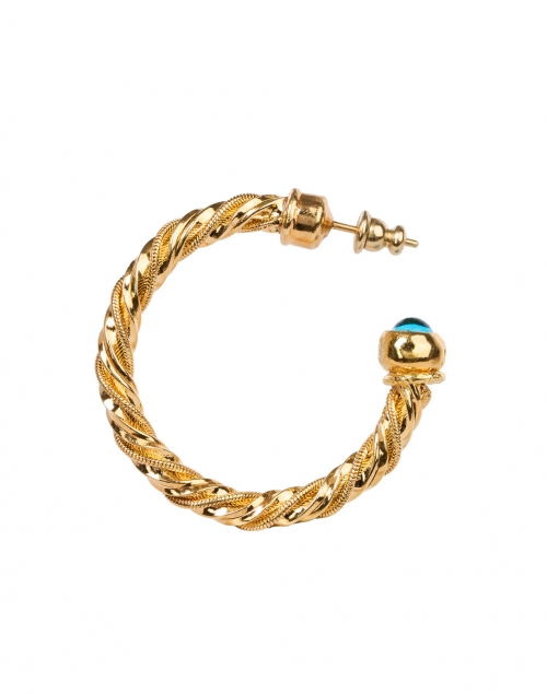 Fabric image - Gas Bijoux - Torride Gold Intertwined Braided Hoop Earrings