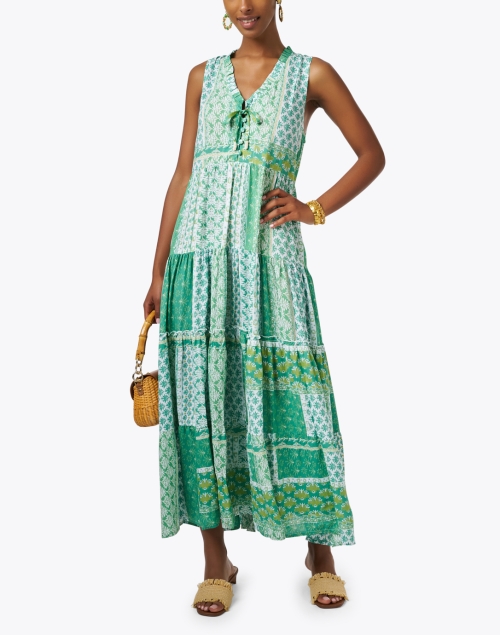 Kaia Green Print Dress