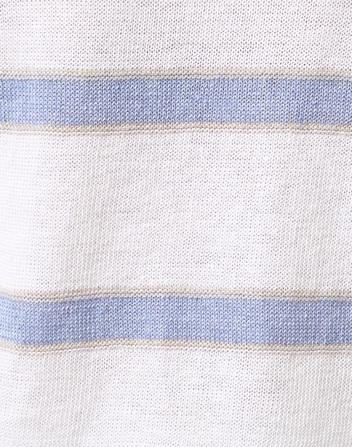 Fabric image - Kinross - White and Blue Striped Linen Sweater