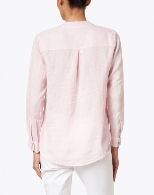 Back image - 120% Lino - Soft Pink Linen Embellished Shirt