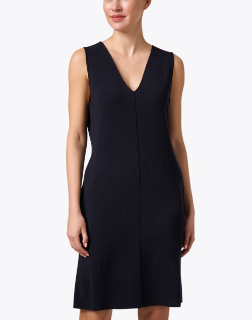 Front image - Allude - Navy Wool Dress